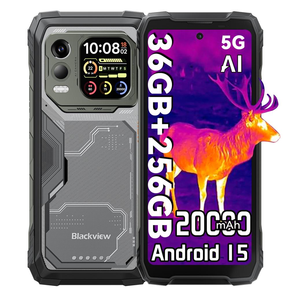 Blackview XPLORE 1 Pro 5G AI Smartphone de Exterior 48GB+512GB Cameră cu Imagini Termice Telefon Mobil
