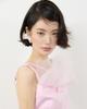 Lovuee Frost Rose Earrings Pink Wide Ribbon