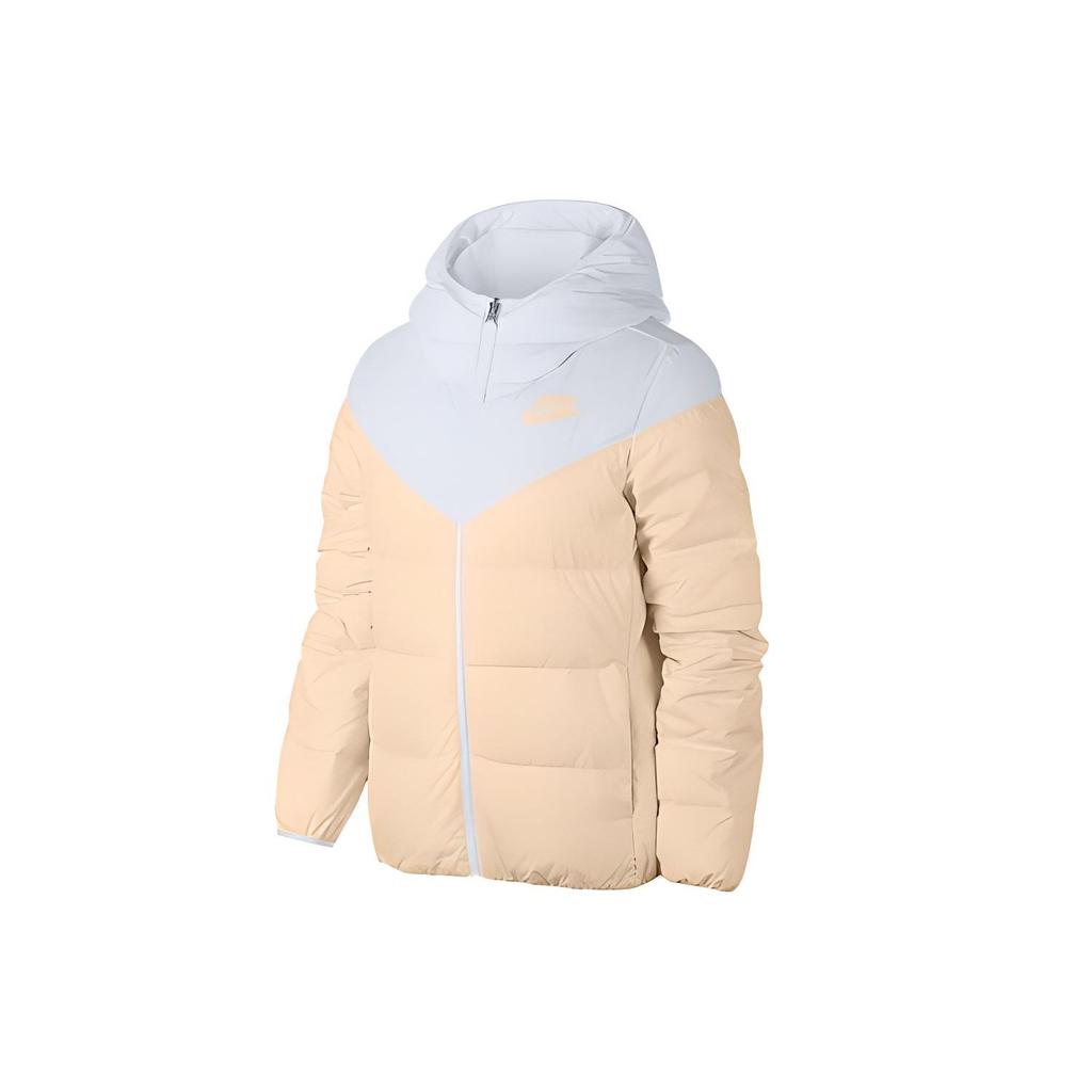 Nike Sportswear Windrunner Down Fill Reversible Warm Hooded Jacket Women Jackets Beige 939439-100