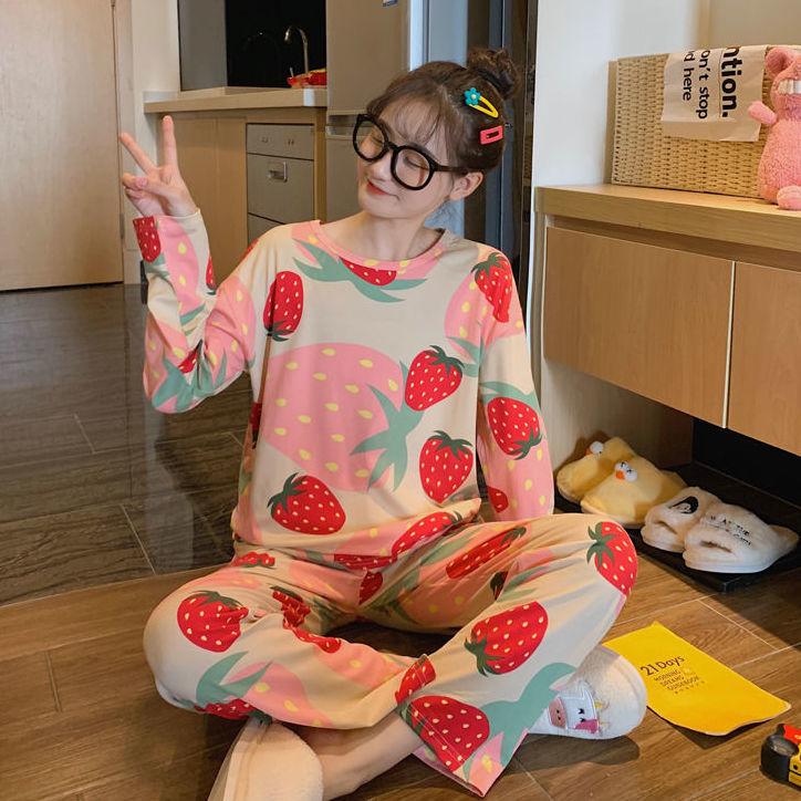 Cartoon Women Fashion Pajamas Set Girl Autumn Sleepwear Pijama Long Women Pyjamas Kawaii Suit Female Clothing Set Nightwear