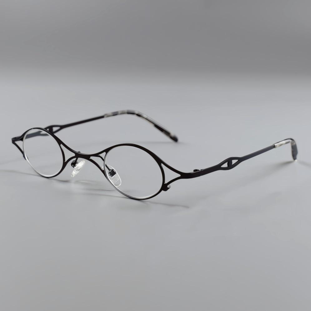 Ultraleichter Metall-Brillengestell Damen Herren High-End Personalisierte Augen Designerbrillen vintage Kleiner Runder Damen Optischer Rahmen