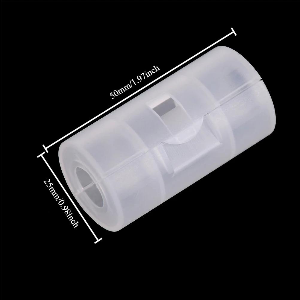 246Pcs Aa Battery To Size C Size Cell Battery Converter Adaptor Holder Case Switcher Translucent Battery Conversion Cartridg