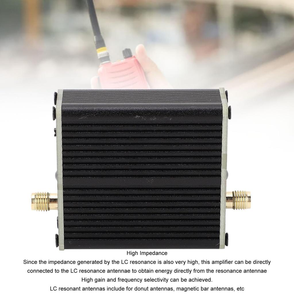 High Impedance Amplifier, Professional Hi Z Amplifier for Donut Antenna and Software Radio Loop Antenna, Built-in 600Mah Li-ion Battery