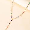 New Luxury Colourful Crystal Zircon Necklace For Women Shiny Rhinestone Long Tassel Choker Bohemian Statement Jewelry Gifts