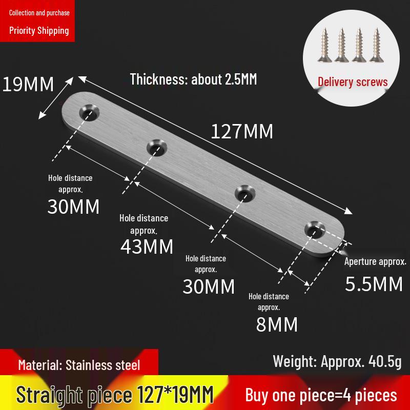 Stainless Steel 90° Right Angle Bracket Connector