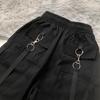 Summer Cargo Shorts Women Y2K Harajuku Streetwear Hip Hop with Chain Shorts Bf High Waist Baggy Wide Leg Short Pants