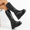 Fashion 2025 New Women Platform Bottom Comfortable Motorcycle Boots Women Designer Trend Elegant Slim Long Boots Shoes for Women