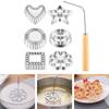 2Pcs/Set Pastry Mold Cookie Bake Mold Cake Printing Molds Funnel Biscuit Dessert Maker Waffle Model Set Baking Accessories DIY Decor Cake