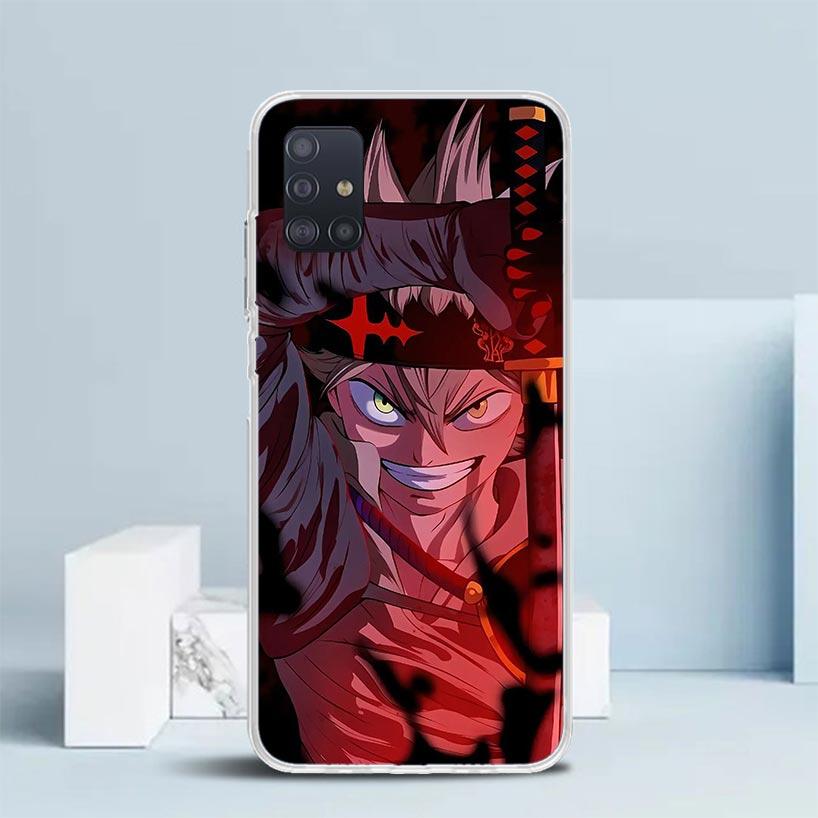 

Black C-Clovers Anime Soft Cover for Samsung Galaxy A12 A22 A32 A52 A72 A02S Phone Case Note 20 Ultra 10 S10 Plus A51 A71 A50S A Samsung A51 4G