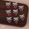 Nail Art Pendant Charms 10Pcs Bow Love Heart Tassel Style Shiny Gems for Home Salon Manicure Decor