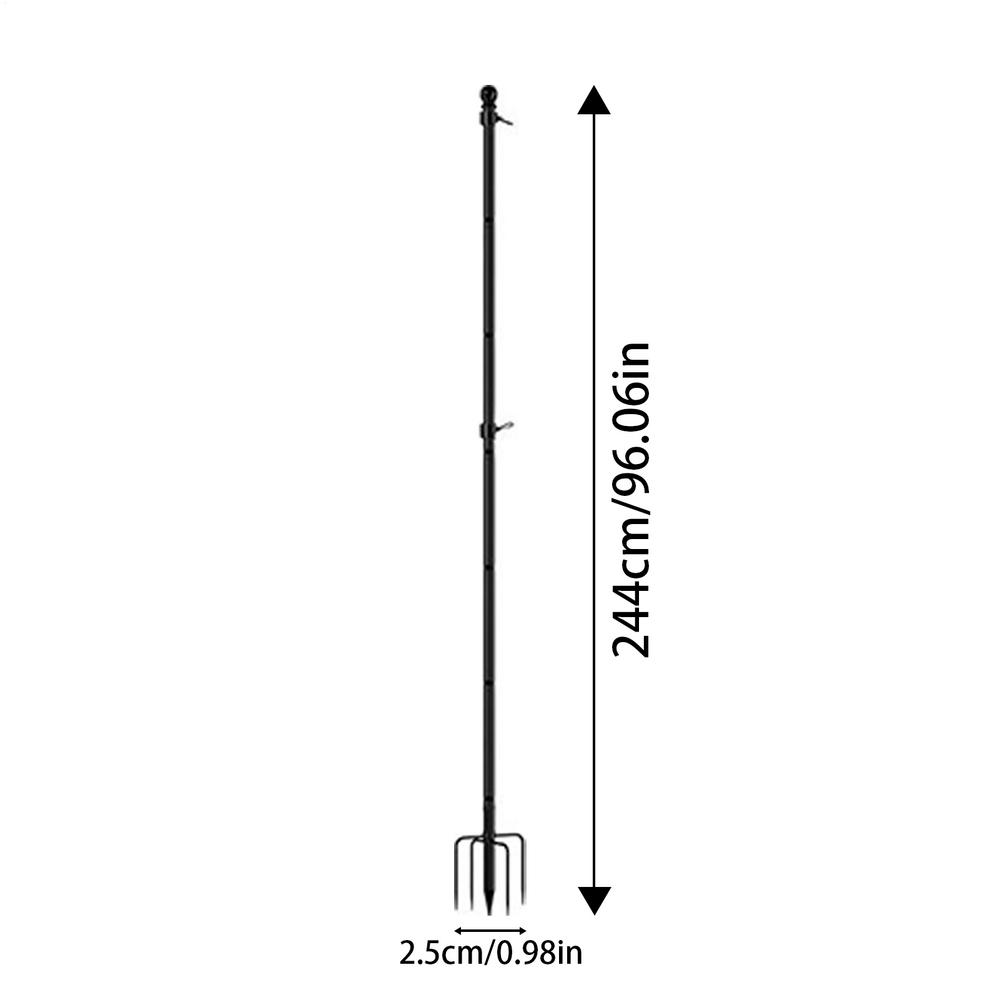

Флагшток для установки в грунт для улицы, сверхпрочный держатель для флагштока, высота, сверхпрочный жилой флагшток для заднего двора, газона, патио