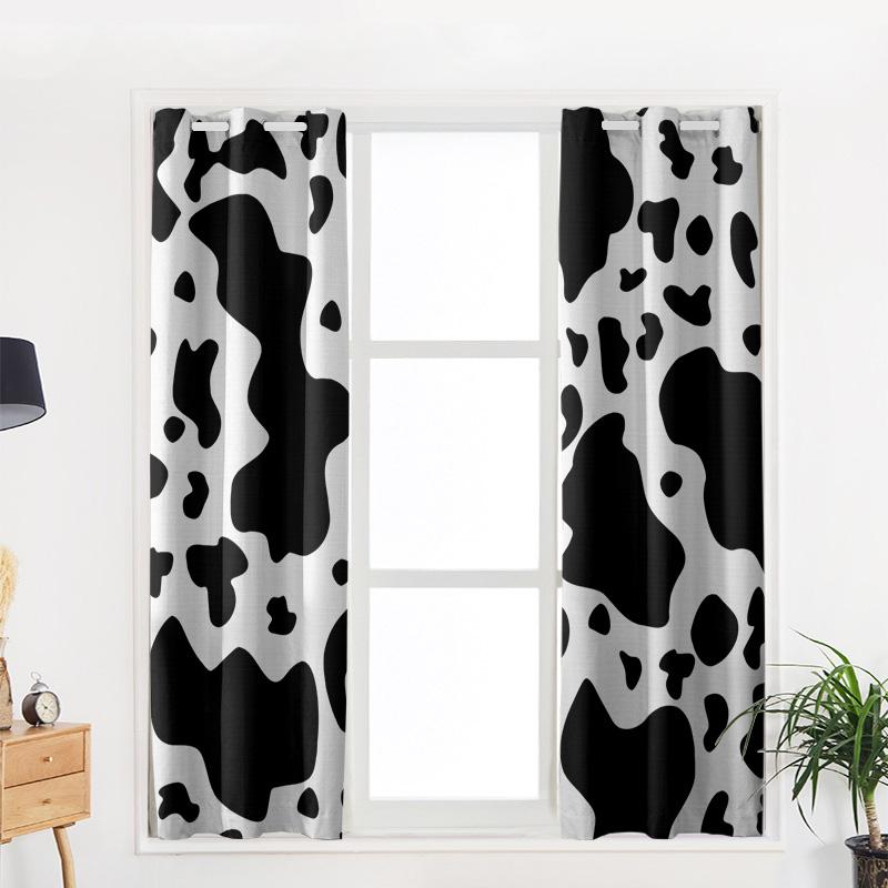 Cow Texture Kitchen Curtains Bedroom Decor Items Curtain Panel Window Curtains for Living Room