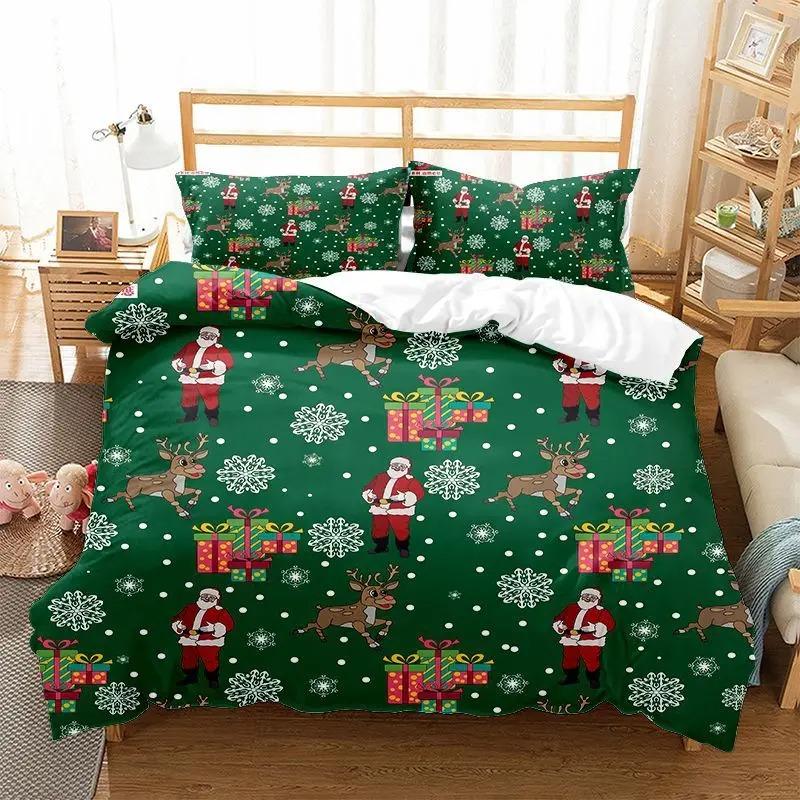 Christmas Kid Duvet Cover KingQueen Size,Red Christmas Socks Decoration 3 Piece Bedding,Merry Christmas Theme Quilt Cover,cream