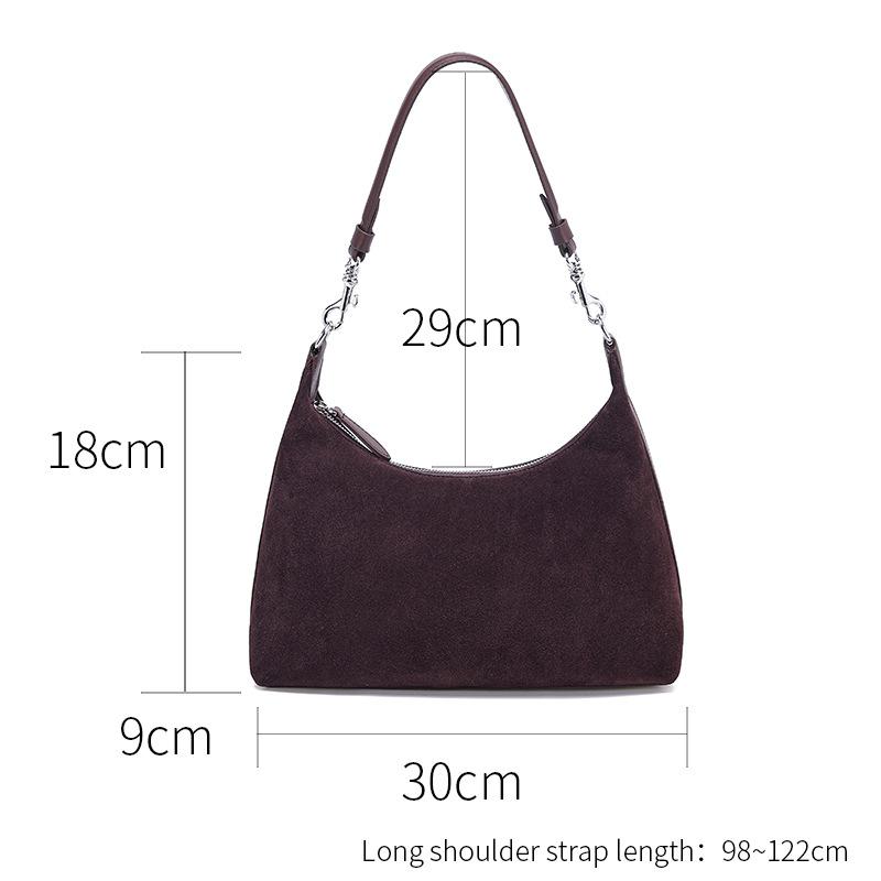 Large Capacity Tote Bag  New High end Matte Cowhide Leather Shoulder Bag  Simple Commuter Underarm Bag