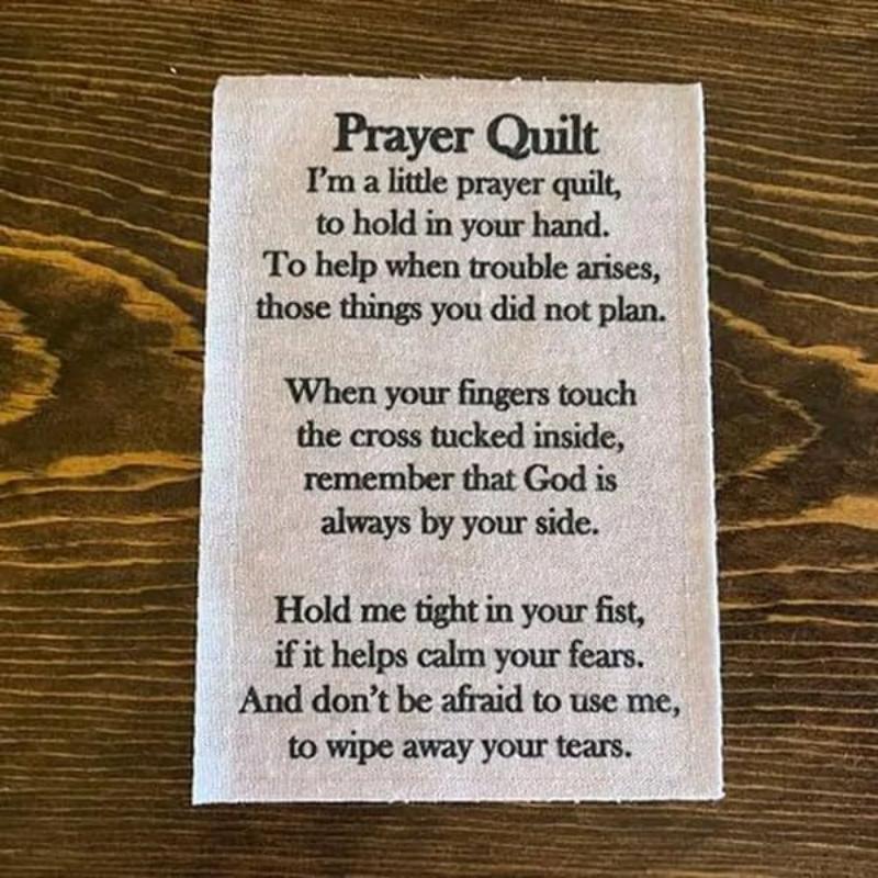 1/5/10Pcs Creative Pocket Prayer Quilt Prayer Gifts Handmade Sew Quilt Symbolism Poems Quilts