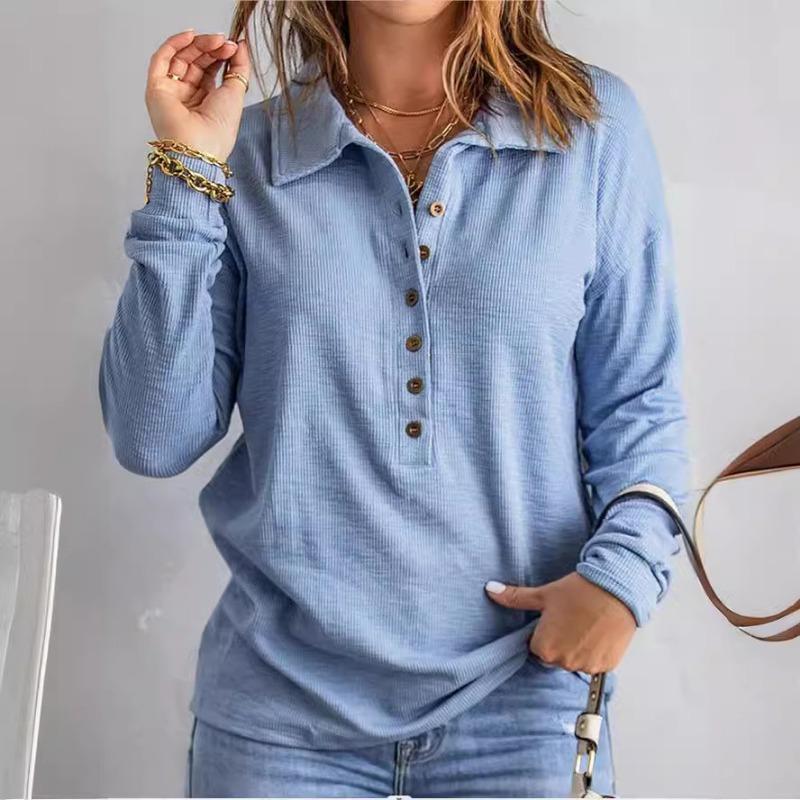 Toamna și iarna, culoare solidă, tricotat, pulover pentru femei, cu un singur nasture, rever, mânecă lungă, lejer, casual, topuri și bluze