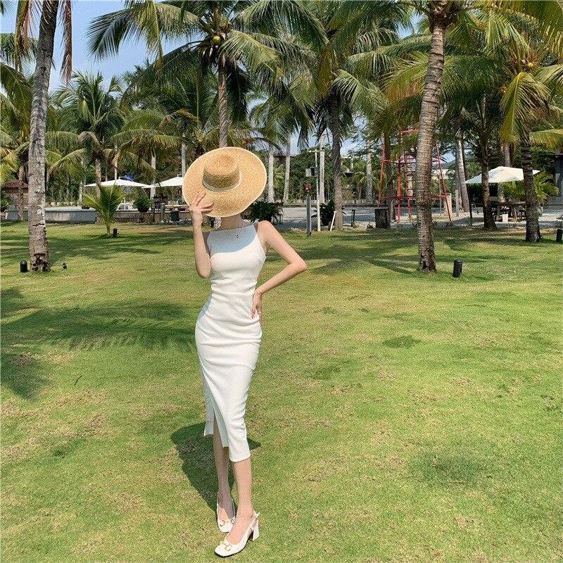 French Suspender Dress New Spring Summer Elegant Dress Women Casual Beach Party Dress