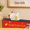 Cute Lucky Cat Sculpture, Wealthy Office Table Ornament, Suitable for Gaming Space & Car, Chinese New Year Gift, 1/2/4Pcs