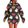 Women's Fashion Casual Halloween Print Long Sleeve Hoodie