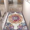 1PC Vintage Red Living Room Rug Area Rug Washable Boho Rugs Carpet Non-Shedding Throw Rug for Farmhouse Indoor Kids Playroom