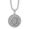 Hip Hop Iced Out Star of David Pendant Gold Color Stainless Steel Hexagram Necklaces for Men Women Jewish Jewelry Birthday Gift