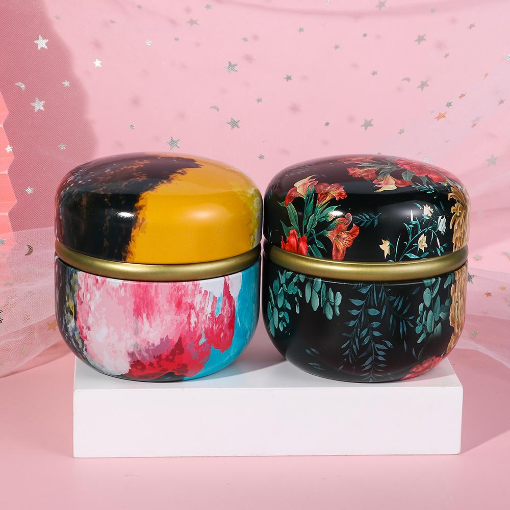Portable Mini Tea Can Herb Stash Jar Powder Container Seal Smell Proof Cosmetic Bottles Reusable Spice Organizer Storage Pot