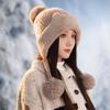 Women's Autumn and Winter New Plush Ear Pullover Hat Outdoor Leisure Warm Hat Wool Hat