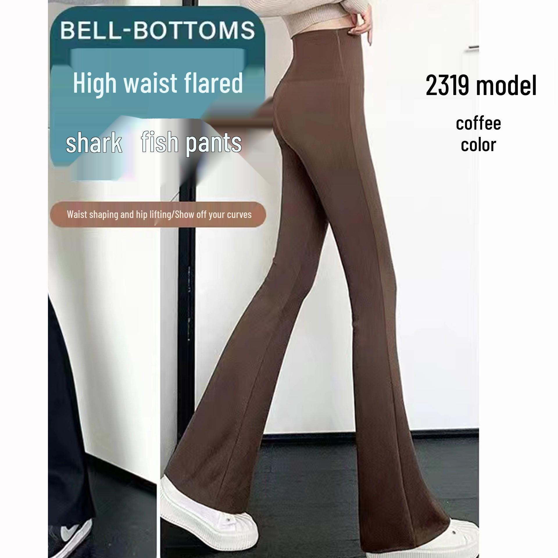 

Women s Dark Blue High-Waisted Flared Yoga Pants: Slimming, Tummy Control, Butt Lifting - Perfect for Spring and Autumn. Double Extra Large