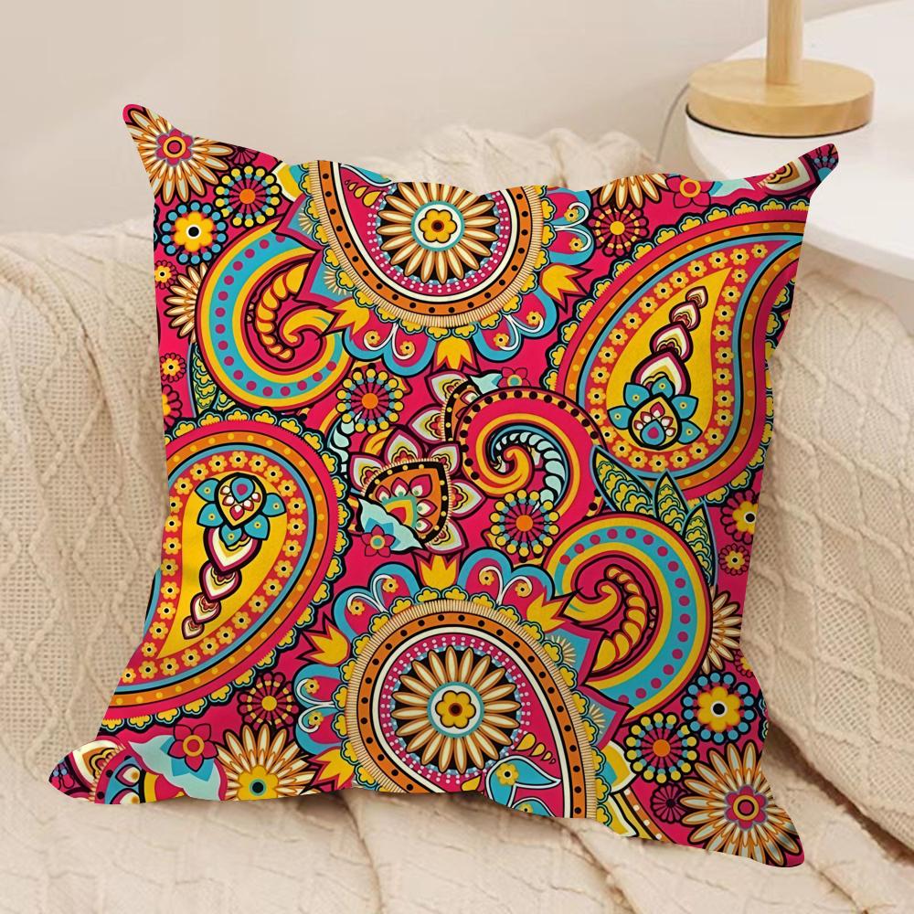 

Painted Design PPaisleyS ART Cushion Cover Short plush Doublesided Print Square Throw Pillow Covers Sofa Home Cushion Decor 30x30cm