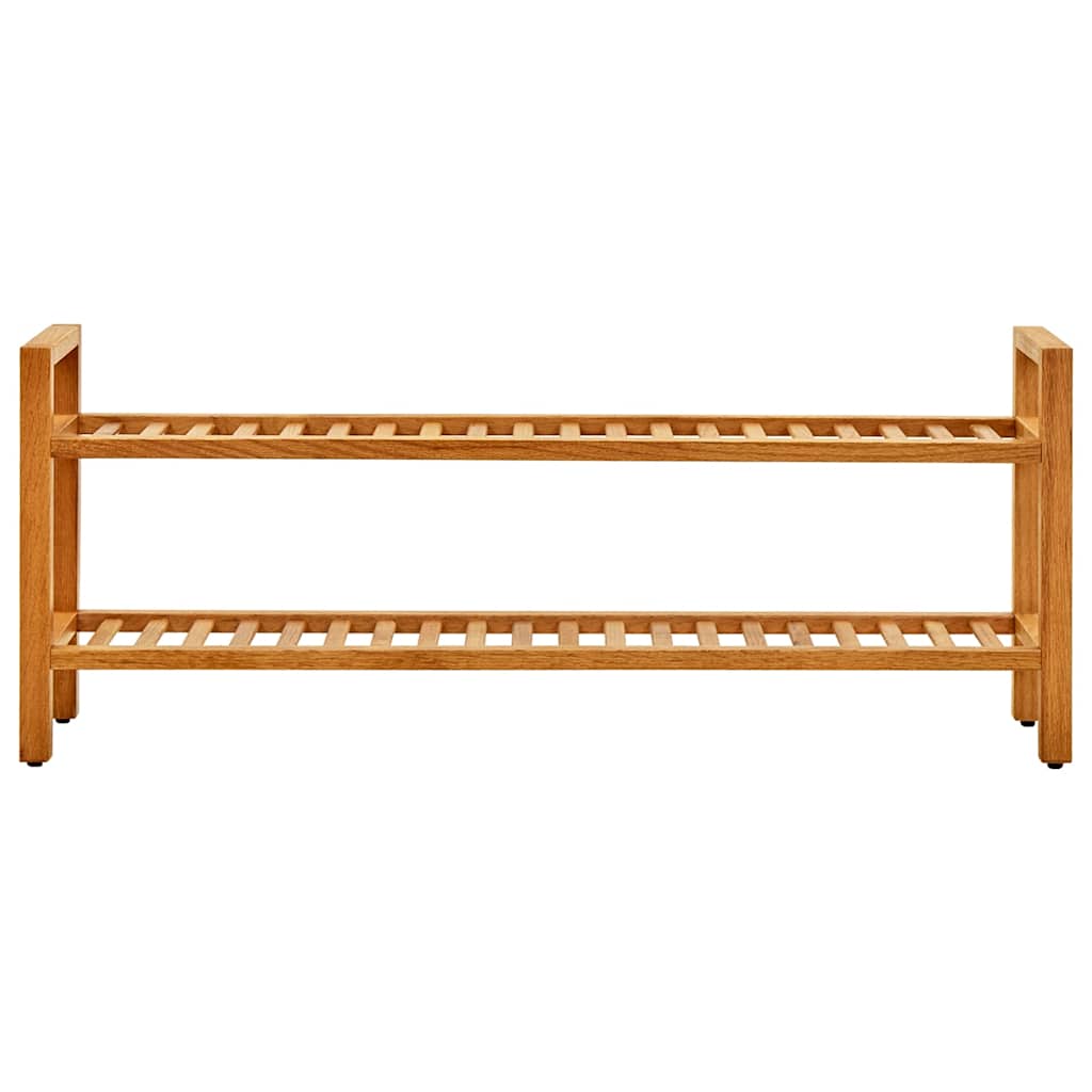 2 Tier Shoe Rack 100 x 27 x 40 cm Solid Oak Wood