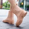 Rain shoes women's new short rubber shoes wear non-slip water boots thick-soled water shoes and velvet rain boots trade