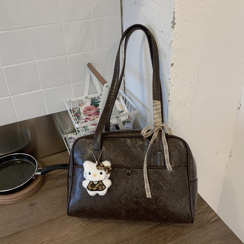 

Корейская нишевая сумка большой вместимости женская 2025 осень и зима новая трендовая ретро сумка под мышкой модная сумка-тоут большой вместимости no pendant