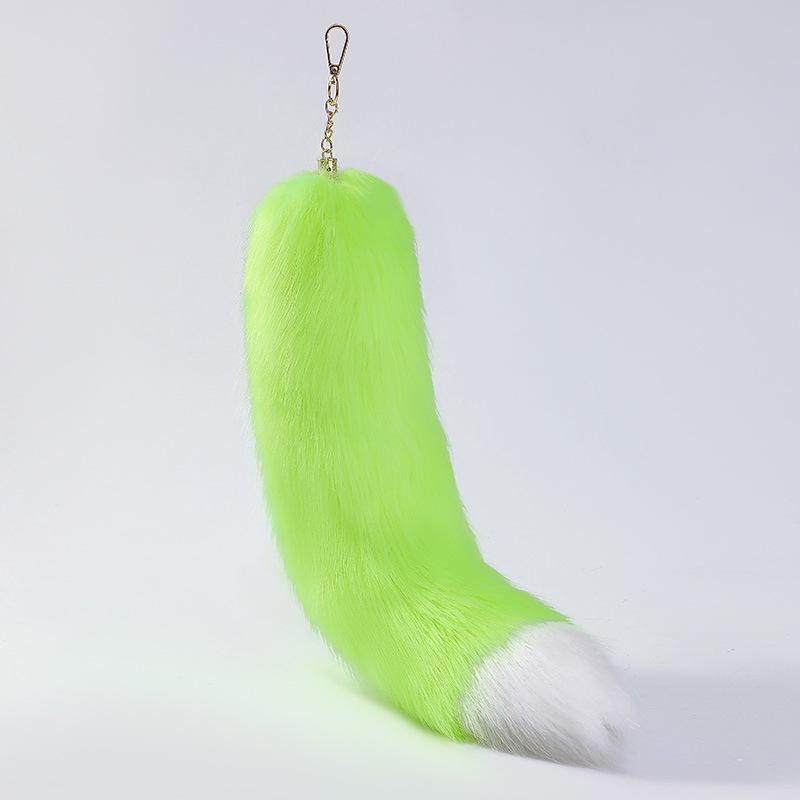 Faux Fur Fox Tail Bag Charm - Schoolbag & Car Keychain Accessory