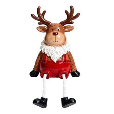 Christmas Hanging Elk Resin Ornaments, Christmas Decoration Desktop Window Decoration Creative Gift