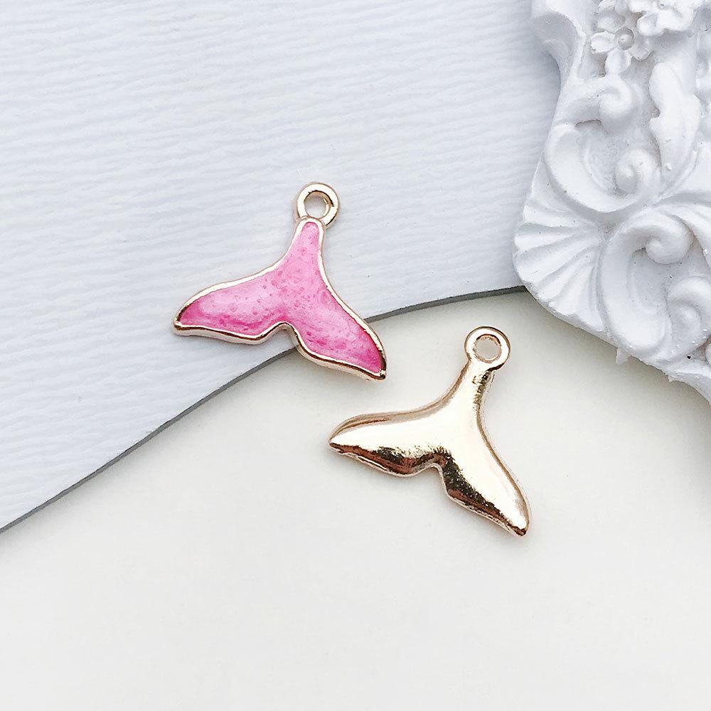 1pcs Rose Red Oil Drop Pendant Through The Alloy Earrings Diy Handmade Homemade Accessories Materials Multiple Styles