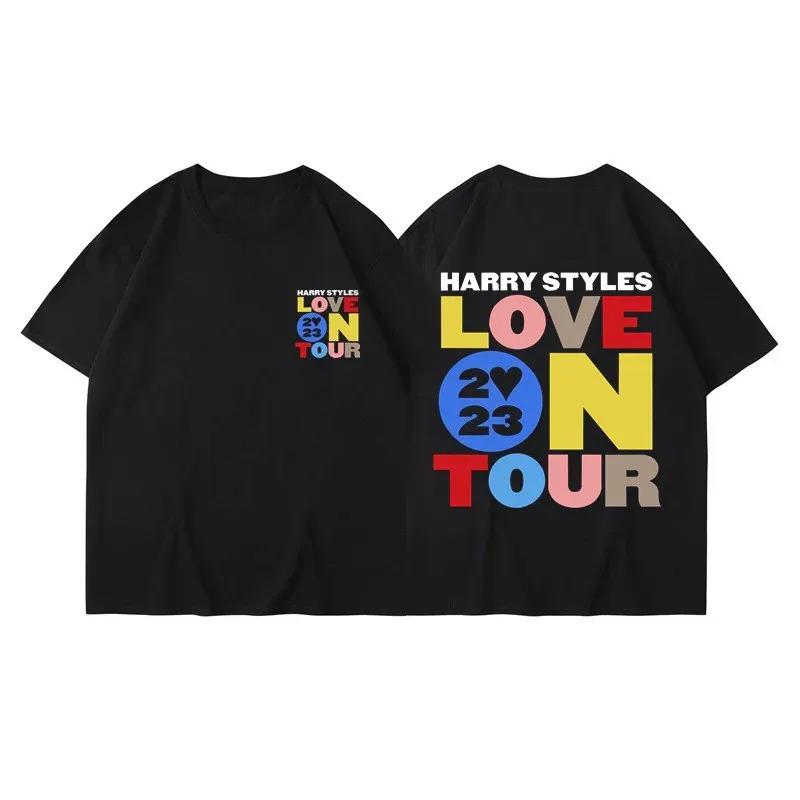 

Harry Styles Love on Tour Summer Unisexs Cotton Tshirt Short Sleeve Y2K HipHop Street Casual Fashion Womens Wear S