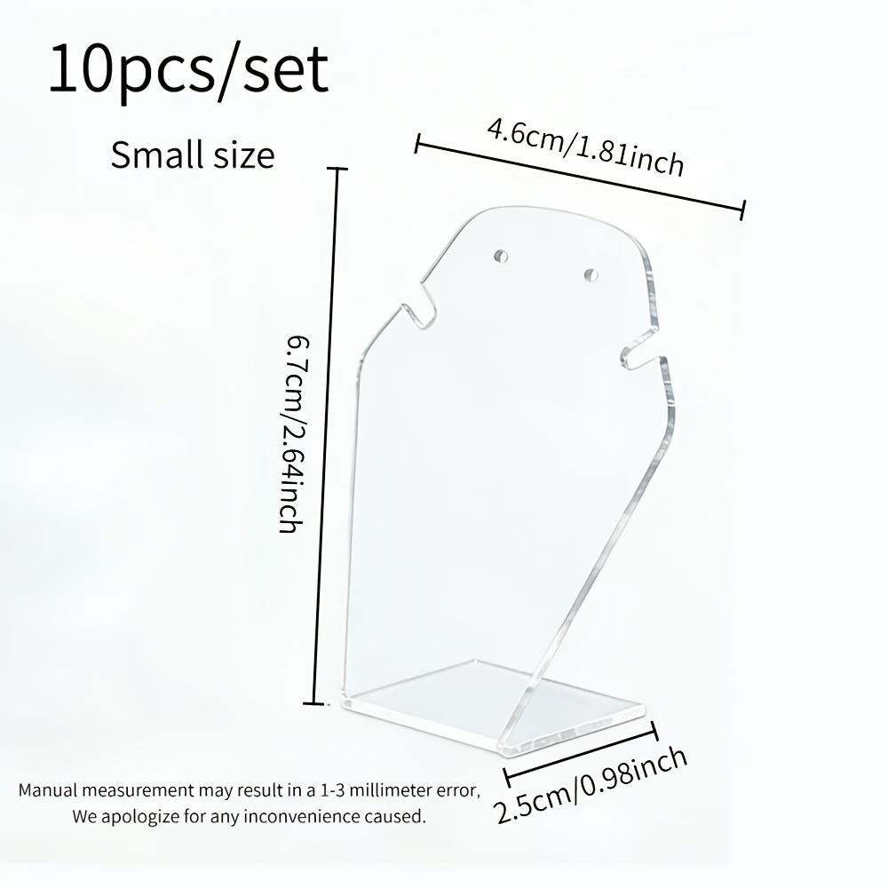 

10pcs/set Transparent Acrylic Necklace Display Rack Creative Ornament Earring Stand Counter Jewelry Stand Organizer 10pcs/set
