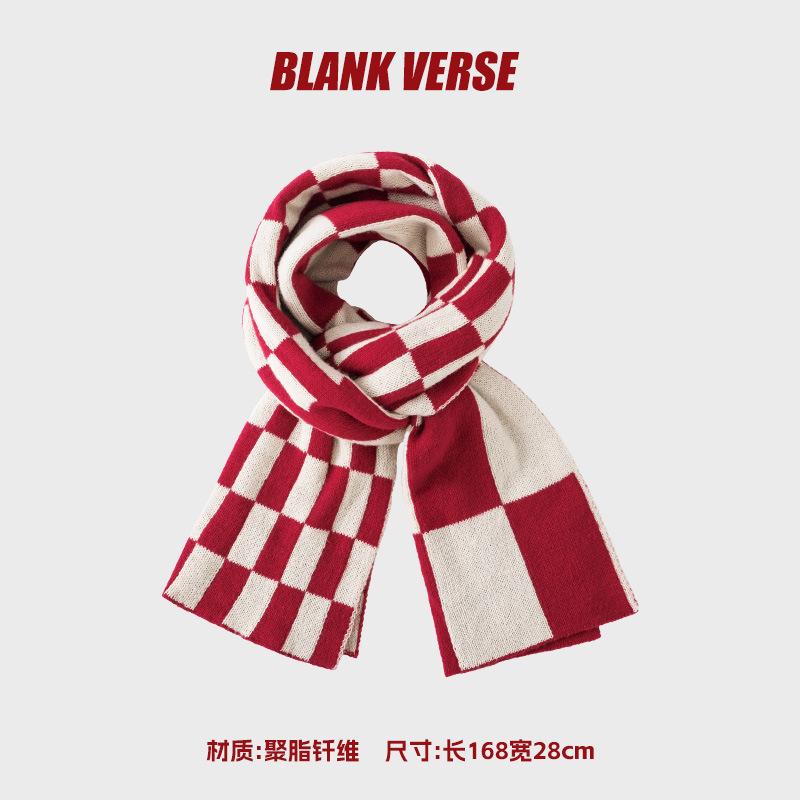 New Christmas Scarf Winter Women's Warm Atmosphere Angora Red High-end Knitted Bear Cashmere Scarf