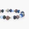 Jbans Classic Black String Mix 1186 Chain Bracelet Triple Awesome 1225 Gemstone Bracelet Set (C2501-Se398_Sv)