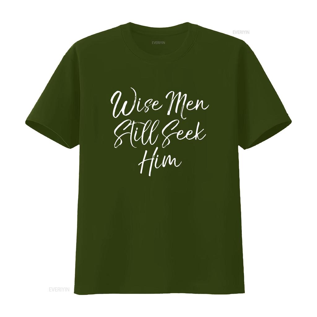 Womens Wise Men Still Seek Him T Shirt Christmas For Black 2XL vintage Washed Comfortable Top For Everyday Wear Soft Slightly