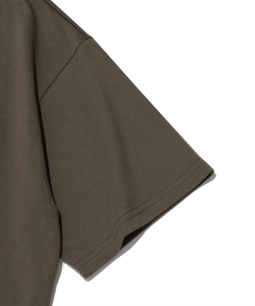 OUNDERR Mono Collection Half Cat Short Sleeve T-Shirt (Khaki)