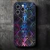 Fashion Snake Skin Pattern Soft Phone Case for iPhone 16 16E 17 Air 15 Pro Max 14 Plus 13 Mini 11 12 7 Black Cover Back Shell
