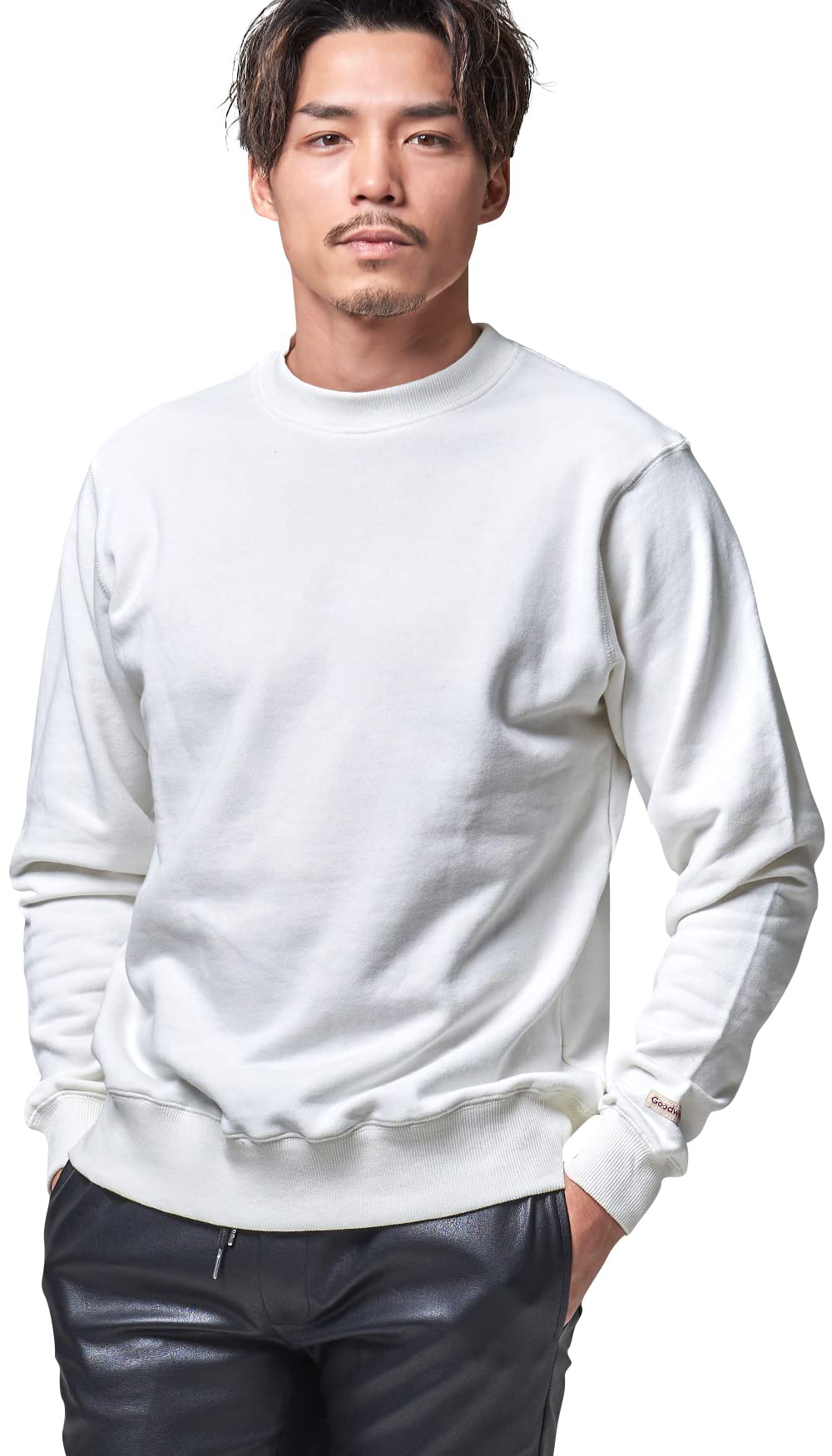 

Унисекс Crew USA 07 [Good Wear] Мужская толстовка, Круглый вырез, Хлопок, Флис, Однотонная, 2W7-0520, XL, (O.WHT/Кипенно-белый)