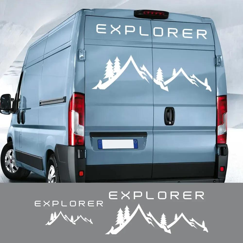 Autoaufkleber Berge Wohnmobil Grafiken Vinyl-Abziehbilder für Fiat Ducato Peugeot Boxer Citroen Jumper Camper Van Tuning Zubehör