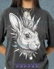 Punk Rock Bunny 90S Graphic Style Comfort Colors® Tshirt, Edgy Rabbit Spikes Retro Faded T-Shirt, Grunge Y2K Streetwear, Goth Emo Gift