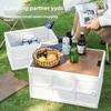 Foldable Storage Box Multi-functional Plastic Camping Storage Box Large Capacity Car Trunk Storage Box Car