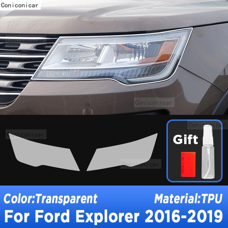 

Car Headlight Protection Transparent Anti-Scratch Protective Film TPU Stickers For FORD Explorer 2016-2024 Accessories Transparent