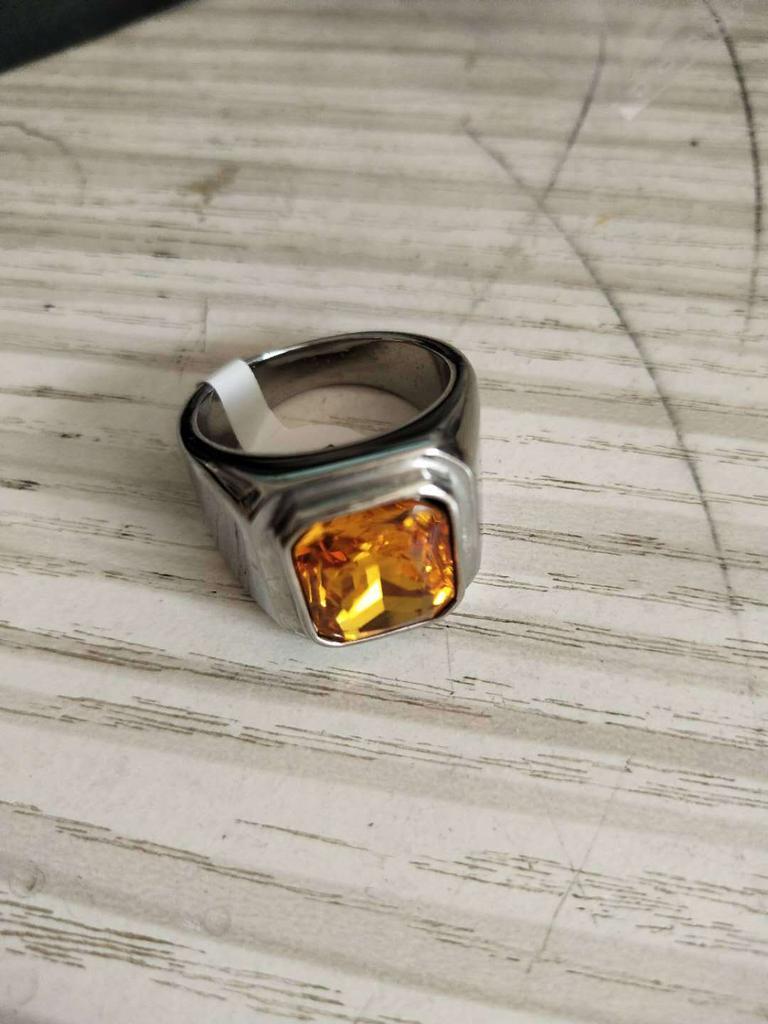 2026 Personalized Fashion Square Simple Gemstone Trendy Men's Ring Party Party Jewelry Accessories