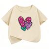 Fashion love heart Design TShirt Printed T Shirt Girls Summer Clothes Short Sleeve Tops TShirts Cute boys Clothing