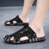 Big Size 46 Luxury Men Leather Slippers Sandals Comfortable Breathable Casual Shoes Men Fashion Sneakers Leisure Men Slippers Slides Footwear Male